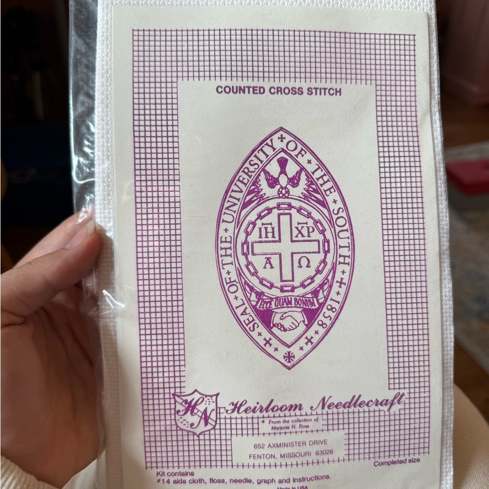 Sewanee University Heirloom Needlecraft Counted Cross Stitch Kit